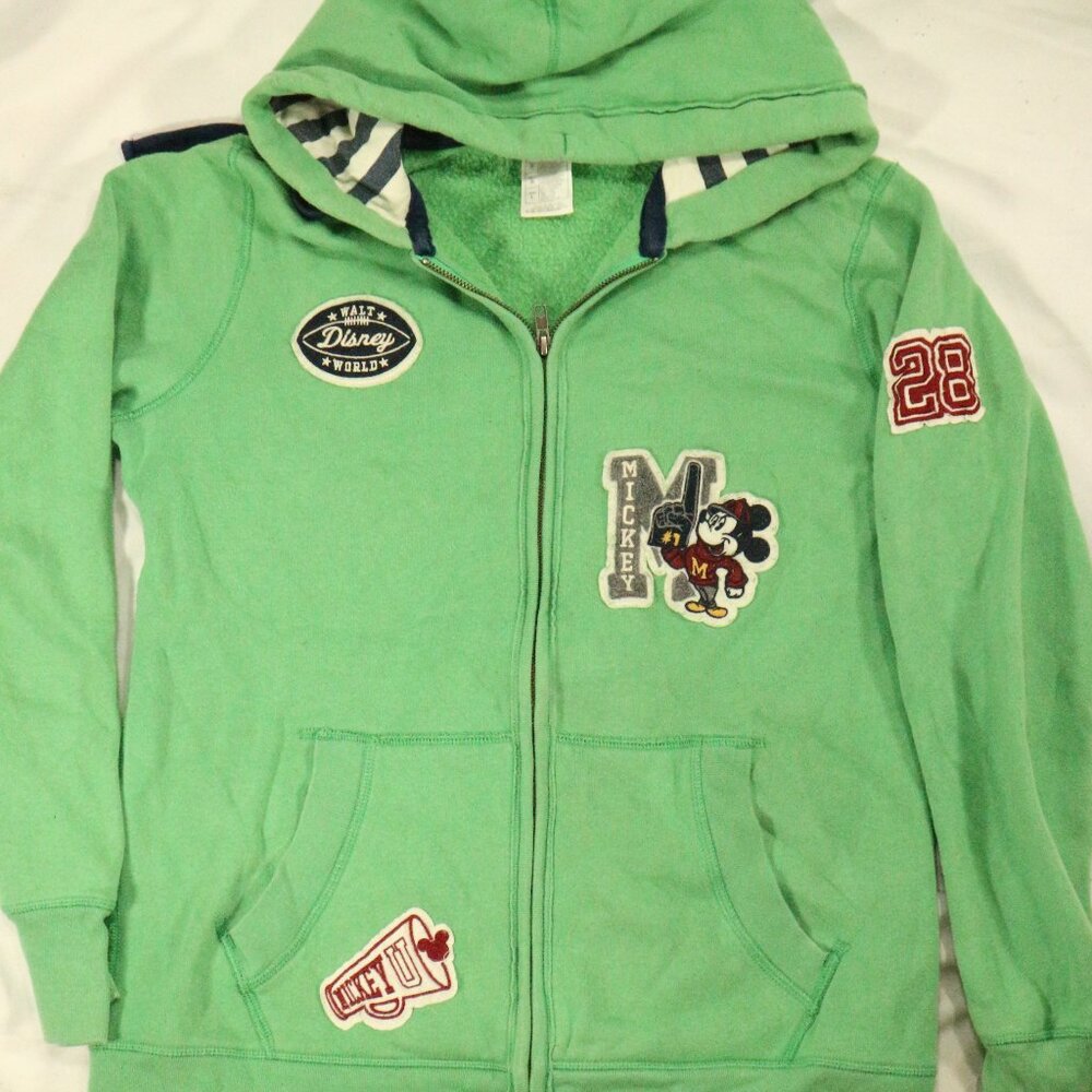 Disney Parks Collection Green Patchwork Full Zip … - image 2